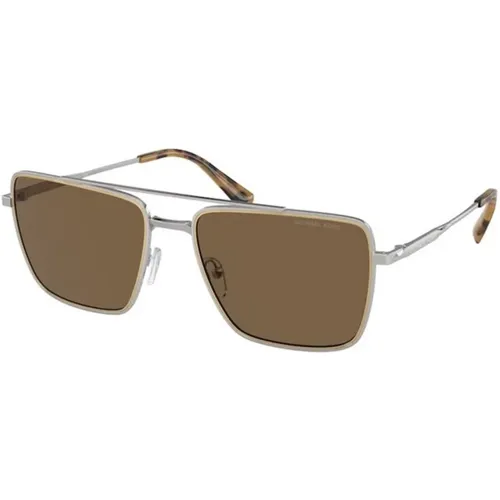 Silver Brown Sunglasses Blue Ridge , unisex, Sizes: 58 MM - Michael Kors - Modalova