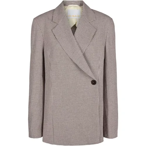 Karierte Vivi Blazer , Damen, Größe: L - Remain Birger Christensen - Modalova