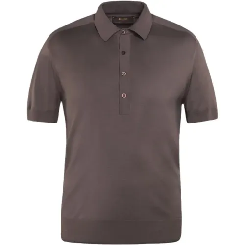 Mulberry Silk Polo Shirt,Polo Hemd,T-Shirt - Moorer - Modalova