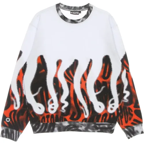 Crewneck Sweatshirt Halftone Weiß , Herren, Größe: XS - Octopus - Modalova