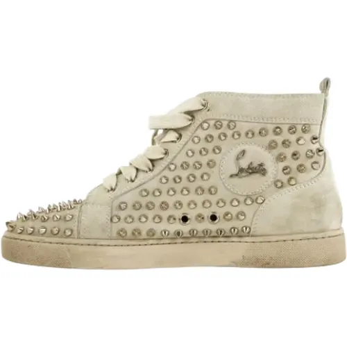 Pre-owned Fabric sneakers , female, Sizes: 7 UK - Christian Louboutin Pre-owned - Modalova