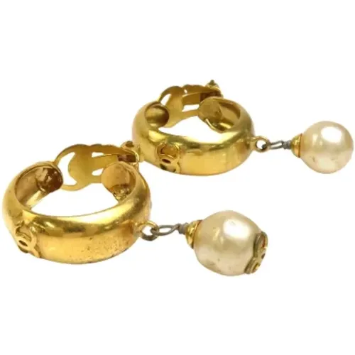 Pre-owned Gold Metal Earrings , female, Sizes: ONE SIZE - Chanel Vintage - Modalova