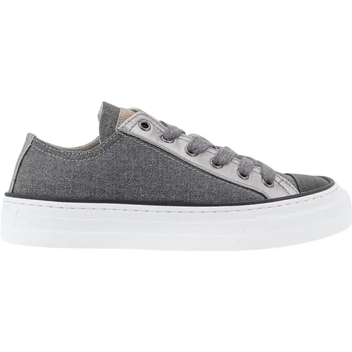 Canvas Jewell Sneakers , female, Sizes: 4 UK, 6 UK, 3 UK - BRUNELLO CUCINELLI - Modalova