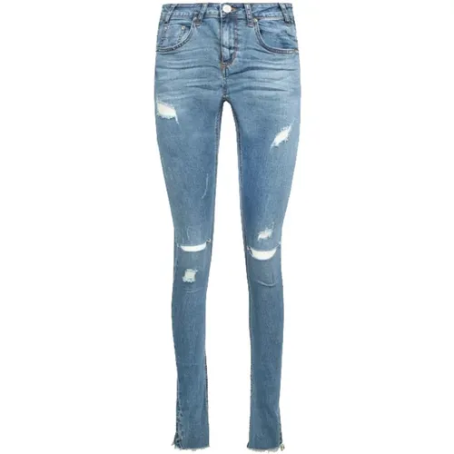 Denim Skinny Jeans mit Distressed Details - One Teaspoon - Modalova