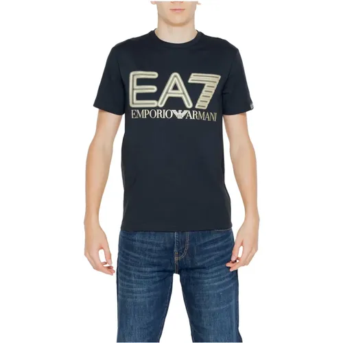 Dpt37 Pjmuz Baumwoll T-Shirt Frühling/Sommer Kollektion , Herren, Größe: 2XL - Emporio Armani EA7 - Modalova