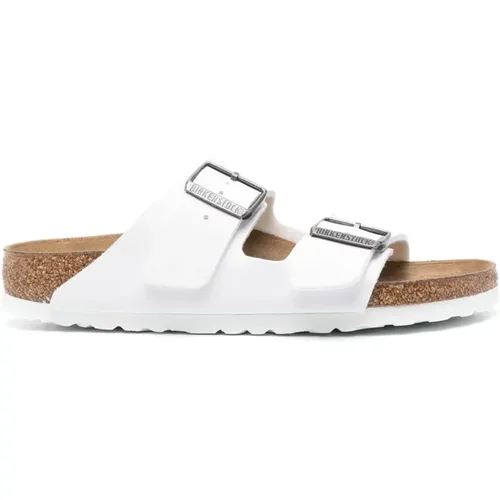 Weiße Arizona Schmale Sandalen,Weiße Logo Seitenschnalle Sandalen - Birkenstock - Modalova