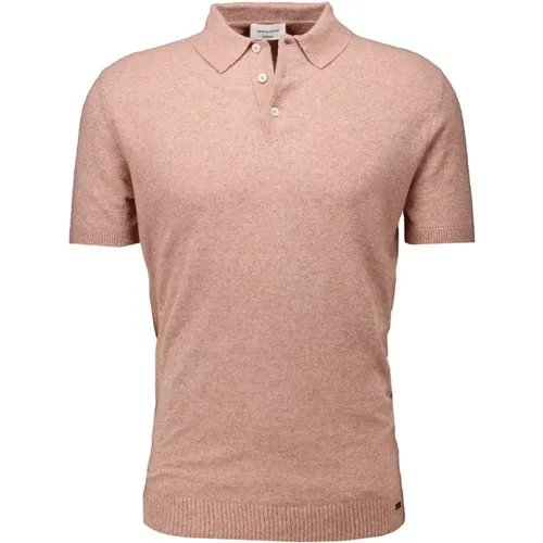 Stilvolles Rosa Bouclé Polo Shirt , Herren, Größe: XL - Gentiluomo - Modalova