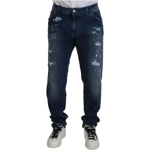 Slim-fit Jeans , Herren, Größe: 5XL - Dolce & Gabbana - Modalova