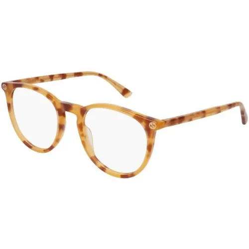 Gg0027O Havana Transparent Glasses , unisex, Sizes: 50 MM - Gucci - Modalova