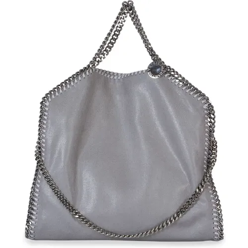 Grey Shopper Bag Diamond Chain , female, Sizes: ONE SIZE - Stella Mccartney - Modalova
