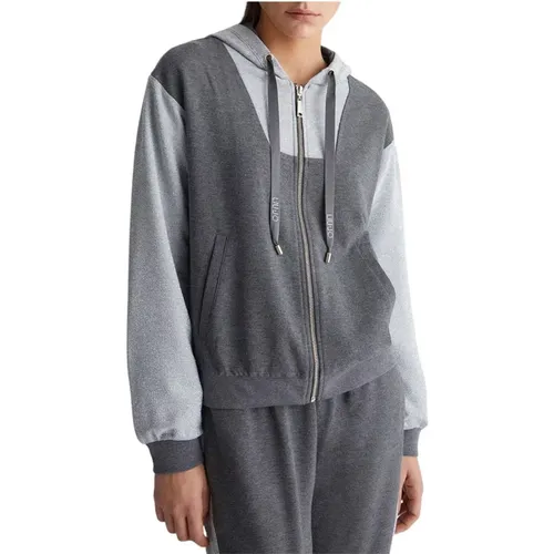 Grauer Zip-Sweatshirt-Set für Damen , Damen, Größe: XL - Liu Jo - Modalova