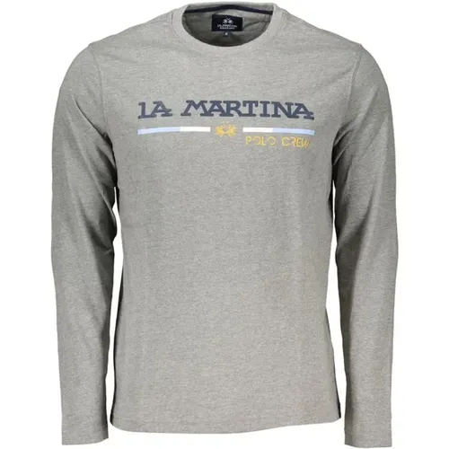 Embroidered Logo Crew Neck T-Shirt , male, Sizes: XL, L, M, 2XL - LA MARTINA - Modalova