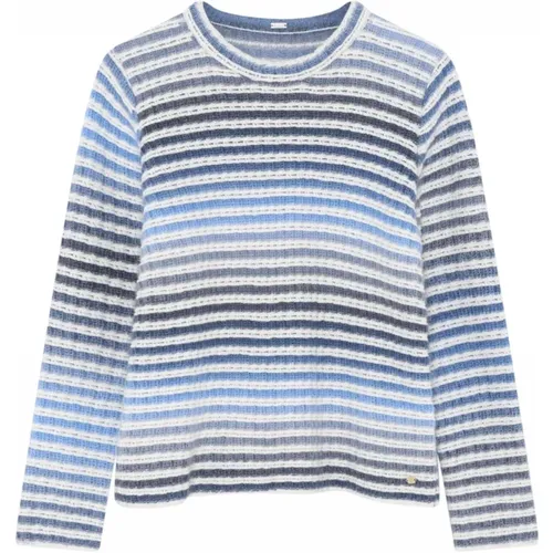 Striped Knit Sweater in Bluenights , female, Sizes: S, M, L, XL, XS - Gustav - Modalova