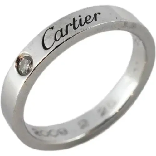 Pre-owned Platinum rings , female, Sizes: ONE SIZE - Cartier Vintage - Modalova