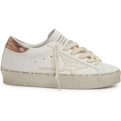 Weiße Hi Star Sneakers , Damen, Größe: 38 EU - Golden Goose - Modalova