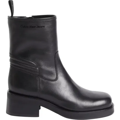 Womens Biker Ankle Boots , female, Sizes: 3 UK, 7 UK, 6 UK, 5 UK, 4 UK, 8 UK - Calvin Klein Jeans - Modalova