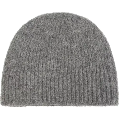 Grey Moss Beanie Wool Embroidery , female, Sizes: ONE SIZE - Dries Van Noten - Modalova