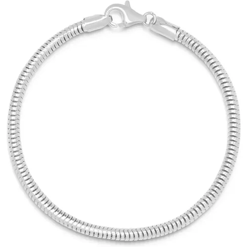 Silver Round Chain Bracelet , male, Sizes: L, M, XL - Nialaya - Modalova