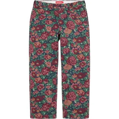 Limitierte Auflage Blumige Chino Hose , Herren, Größe: W32 - Supreme - Modalova