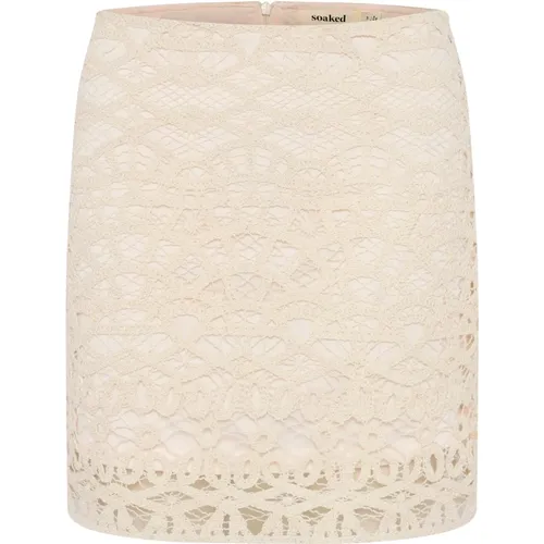 White Lace Skirt Whisper White , female, Sizes: XS, S, XL, M, 2XL, L - Soaked in Luxury - Modalova
