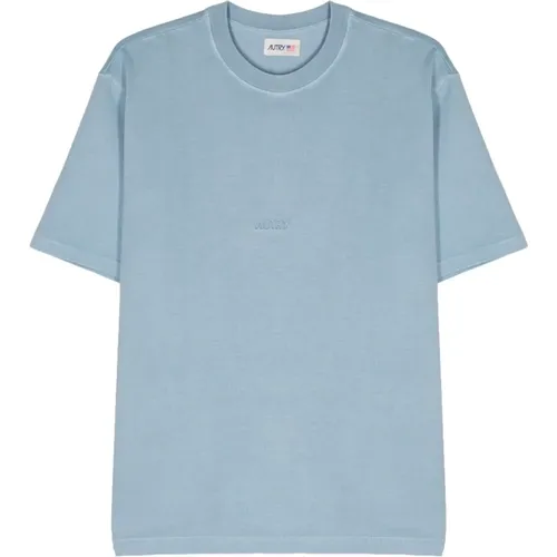 Klar Blaue T-shirts und Polos , Herren, Größe: XL - Autry - Modalova