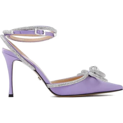 Lavendel Satin Doppelbogen High Heels - Mach & Mach - Modalova