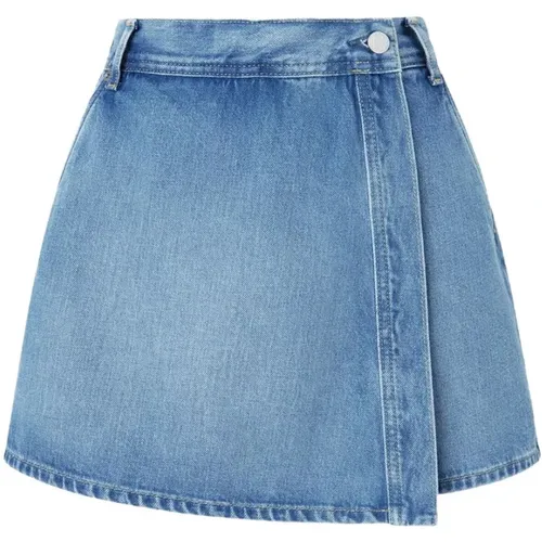 Blaue Baumwollknopf Shorts - Pepe Jeans - Modalova