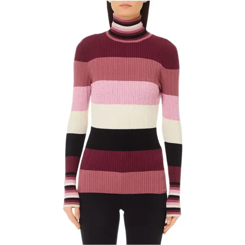 Gestreifter Pullover Rosa , Damen, Größe: L - Liu Jo - Modalova