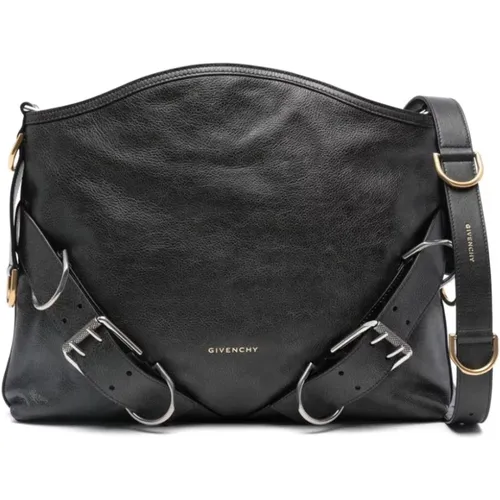 Leather Shoulder Bag with Buckle Detailing , female, Sizes: ONE SIZE - Givenchy - Modalova