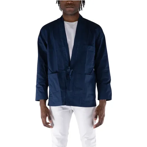 Denim Tie Front Jacket , male, Sizes: L, M, S - Universal Works - Modalova