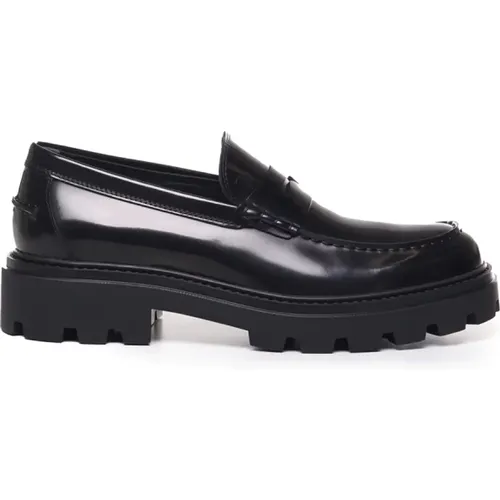 Schwarze Leder Loafer Sneakers , Herren, Größe: 41 1/2 EU - TOD'S - Modalova