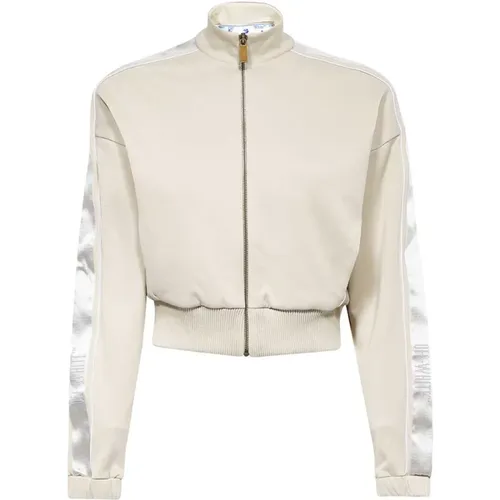 Stylische Jacke für Männer und Frauen , Damen, Größe: XS - Off White - Modalova