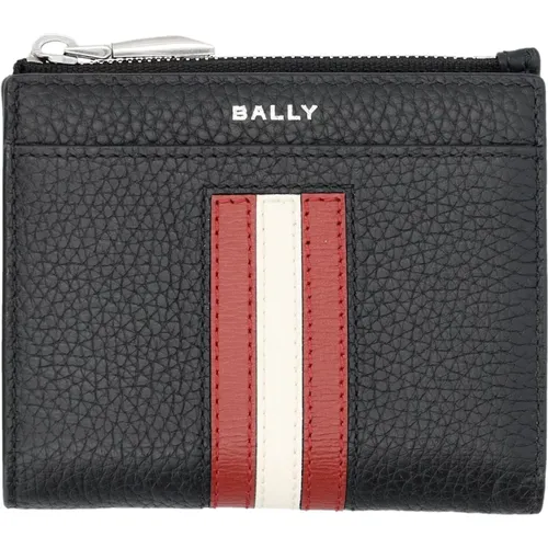 Ribbon Leather Wallet /Red , male, Sizes: ONE SIZE - Bally - Modalova