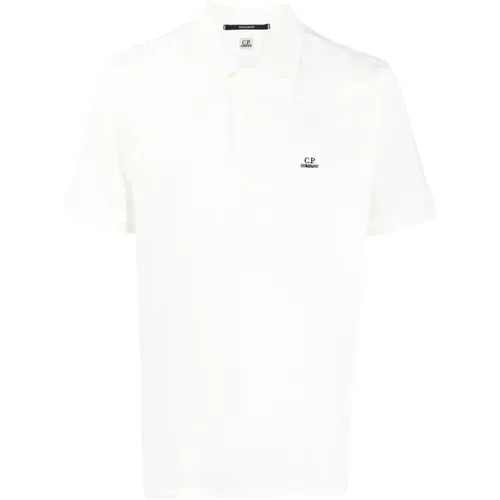 Klisches Weißes Poloshirt , Herren, Größe: 2XL - C.P. Company - Modalova