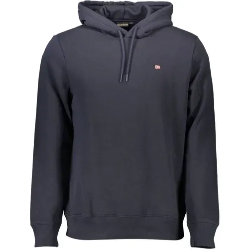 Blauer Hoodie aus Bio-Baumwollmischung , Herren, Größe: 3XL - Napapijri - Modalova