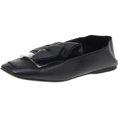 Pre-owned Leather flats , female, Sizes: 3 UK - Sergio Rossi Pre-owned - Modalova