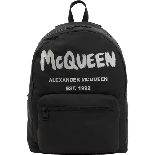 Graffiti Backpack Bucket Bag , male, Sizes: ONE SIZE - alexander mcqueen - Modalova