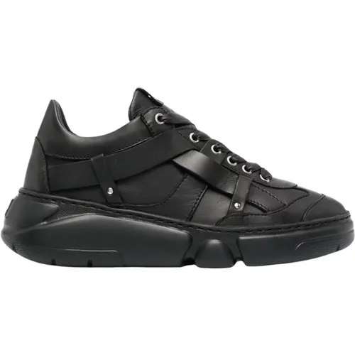 Leather Low Top Sneaker , female, Sizes: 4 UK, 3 UK, 7 UK - AGL - Modalova