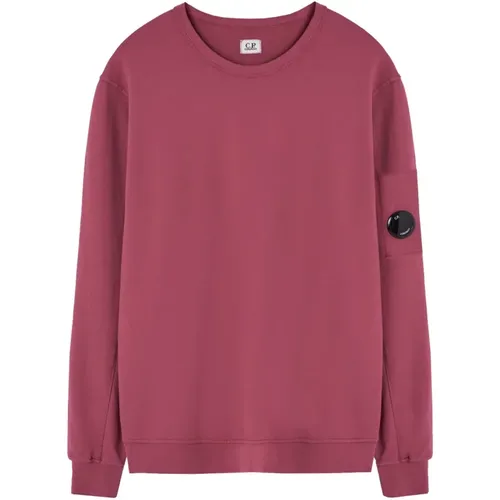 Burgundy Logo Sleeve Sweater , male, Sizes: L, S, M, XL - C.P. Company - Modalova