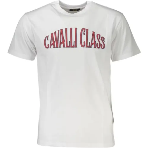 Elegant Logo Print Tee , male, Sizes: L, S, XL, 2XL, M - Cavalli Class - Modalova