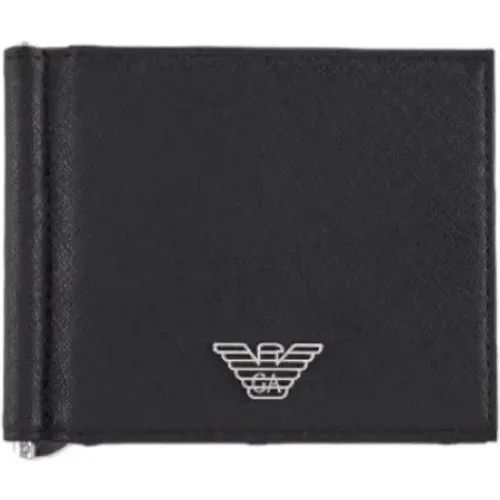 Wallet with Bonded Leather Lining , male, Sizes: ONE SIZE - Emporio Armani - Modalova