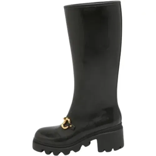 Pre-owned Rubber boots , female, Sizes: 7 UK - Gucci Vintage - Modalova