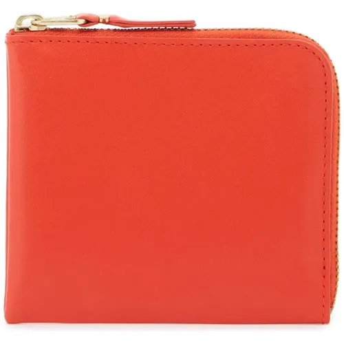 Leder Zip Around Wallet Portfolio - Comme des Garçons - Modalova