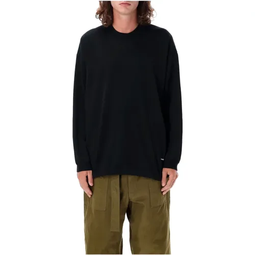 Schwarzer Strick-Crewneck-Pullover Aw24 - Comme des Garçons - Modalova