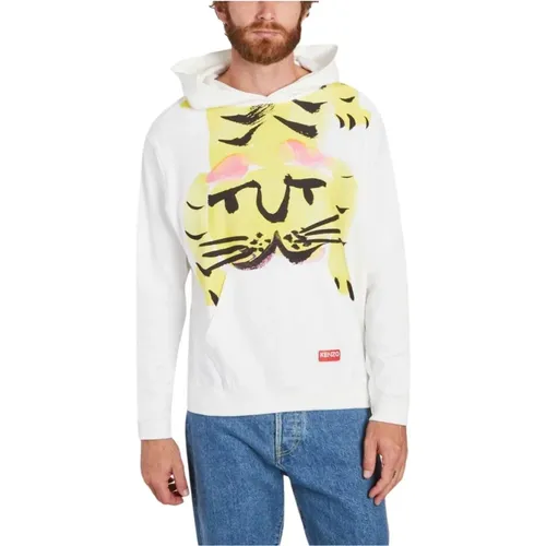 Bowing Tiger Hoodie , male, Sizes: S, M, L - Kenzo - Modalova