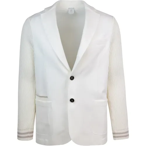 Klassische Weiße Jacke , Herren, Größe: L - Eleventy - Modalova