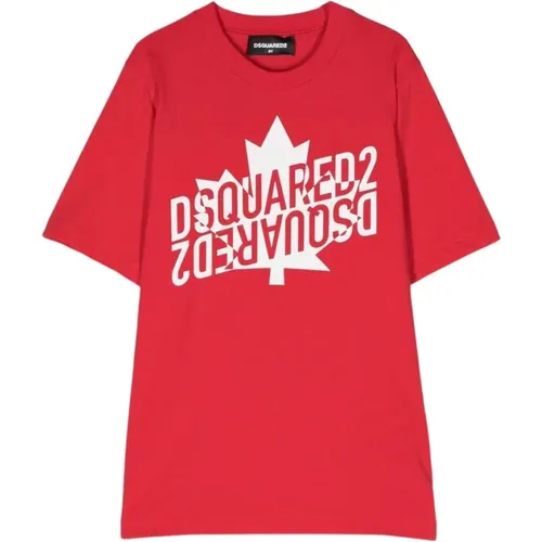 Maxi Logo T-Shirt für Kinder - Dsquared2 - Modalova