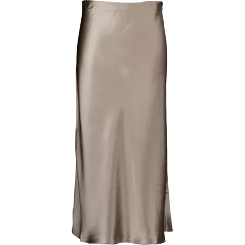 Taupe Skirt 25243-6506 , female, Sizes: L, M, XL, S, 2XL - Herzen's Angelegenheit - Modalova