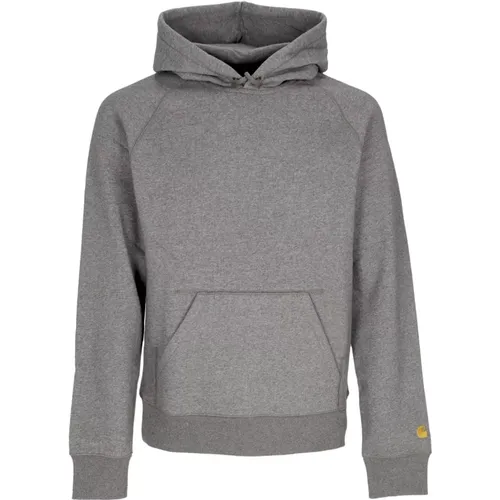 Dunkelgraues Hoodie mit goldenen Akzenten , Herren, Größe: L - Carhartt WIP - Modalova