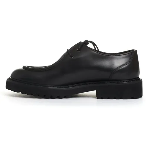 Schwarze Lederschnürschuhe , Herren, Größe: 40 1/2 EU - Doucal's - Modalova